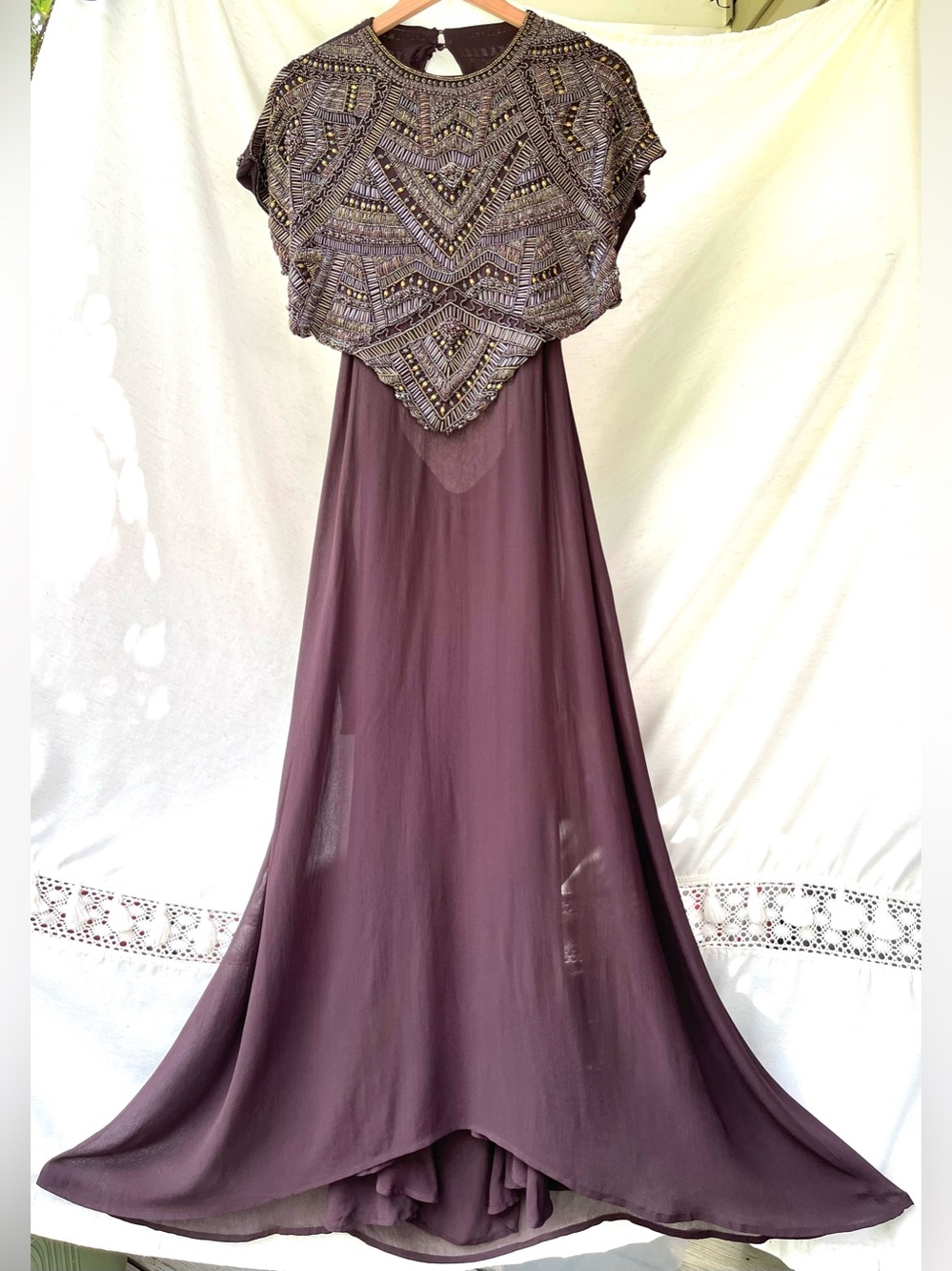 Zara 🔥 Beaded Embroidery Top Dress Backless Limited Edition STUNNER Small - Picture 11 of 16